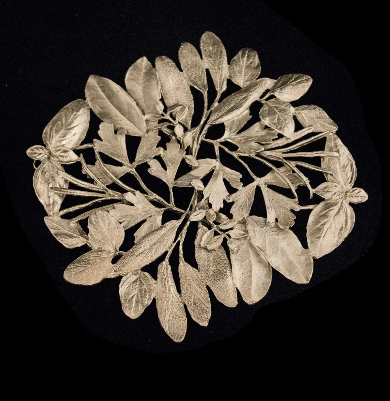 Pewter Trivet - Herbs