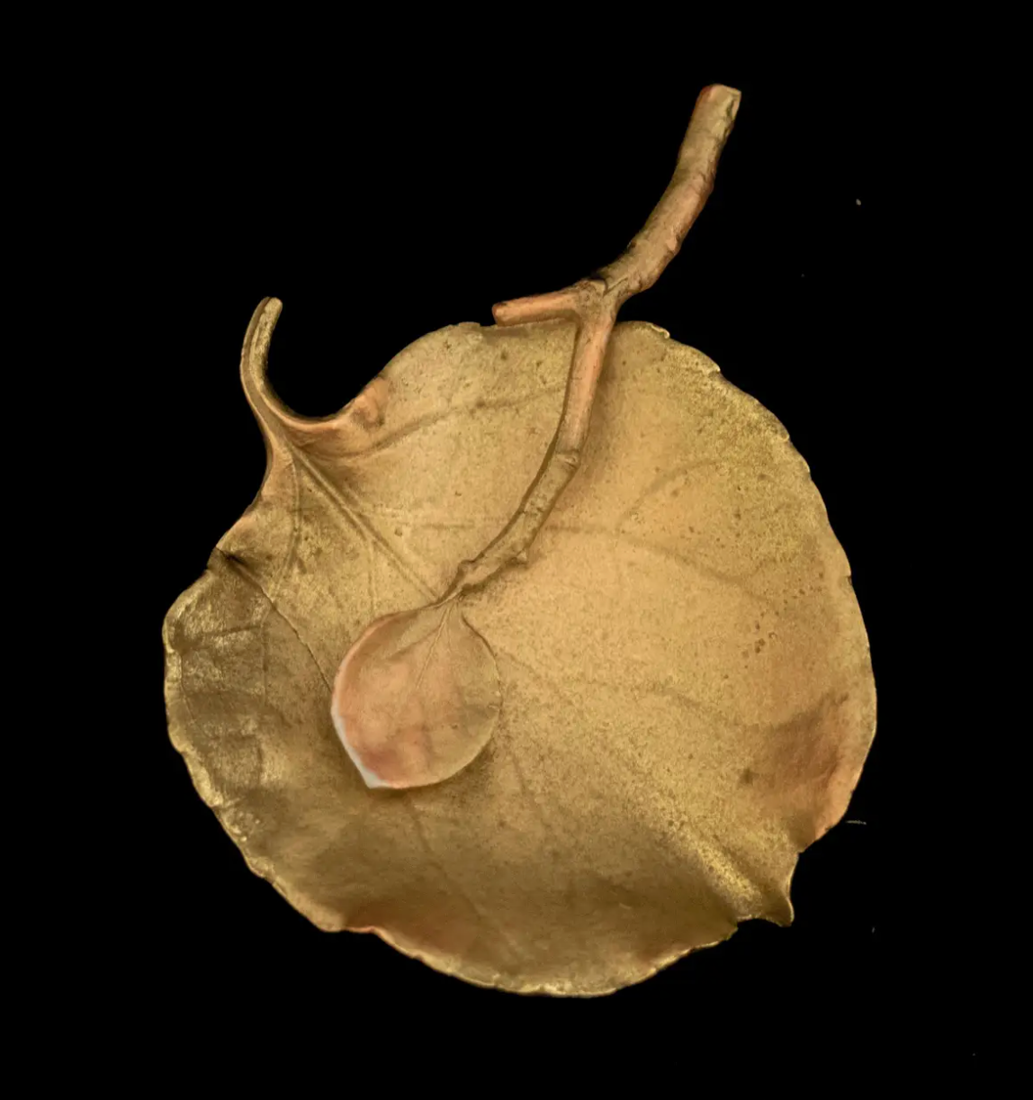 Brass Leave Salt Dish