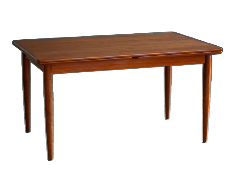 Vintage Danish Dining Table With Pull out Leaves, 1960's