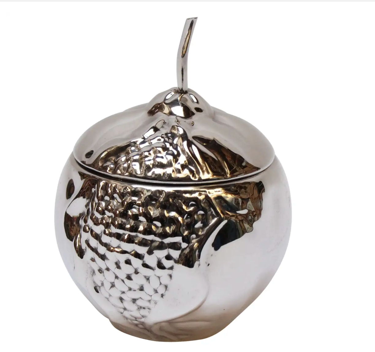Italian Modernist Silver-Plated Insulated "Pomegranate" Ice Bucket by Teghini