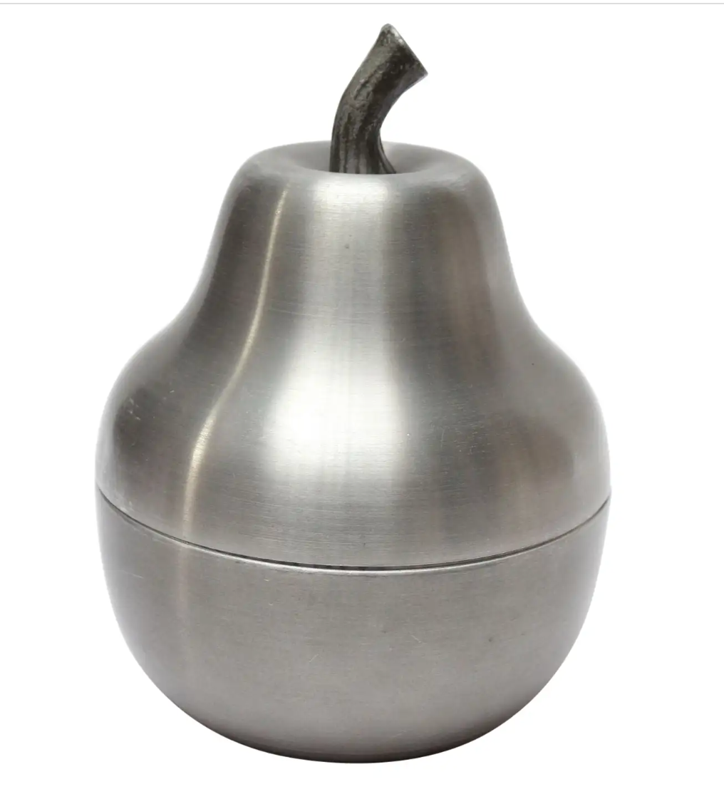 Italian Modernist Brushed Aluminum "Pear" Ice Bucket
