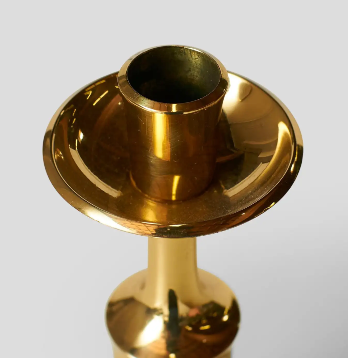 Set of Four Brass Candlesticks by Jens Quistgaard