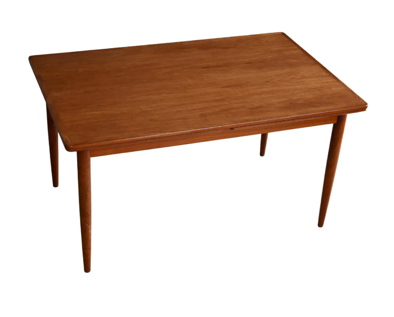 Vintage Danish Dining Table With Pull out Leaves, 1960's