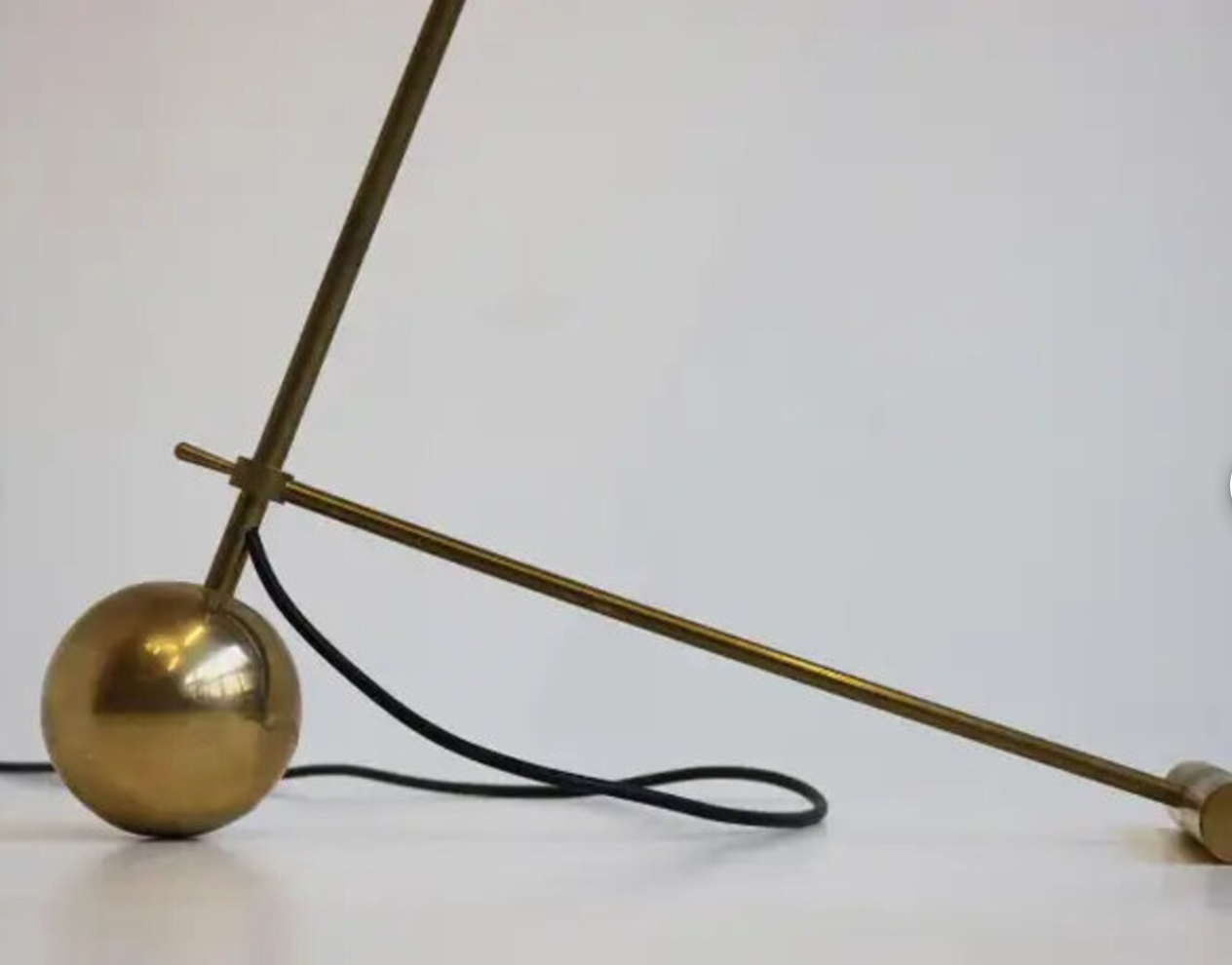 Stilnovo Re-edition of Megaphone Brass floor lamp in solid brass